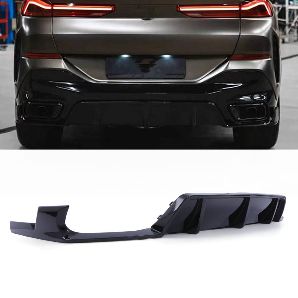 Rear Dual Exit Style Diffuser Gloss Black – BMW X6 G06 Pre-LCI 20-24 ...